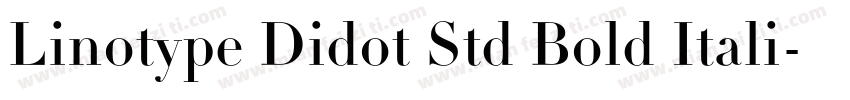Linotype Didot Std Bold Itali字体转换